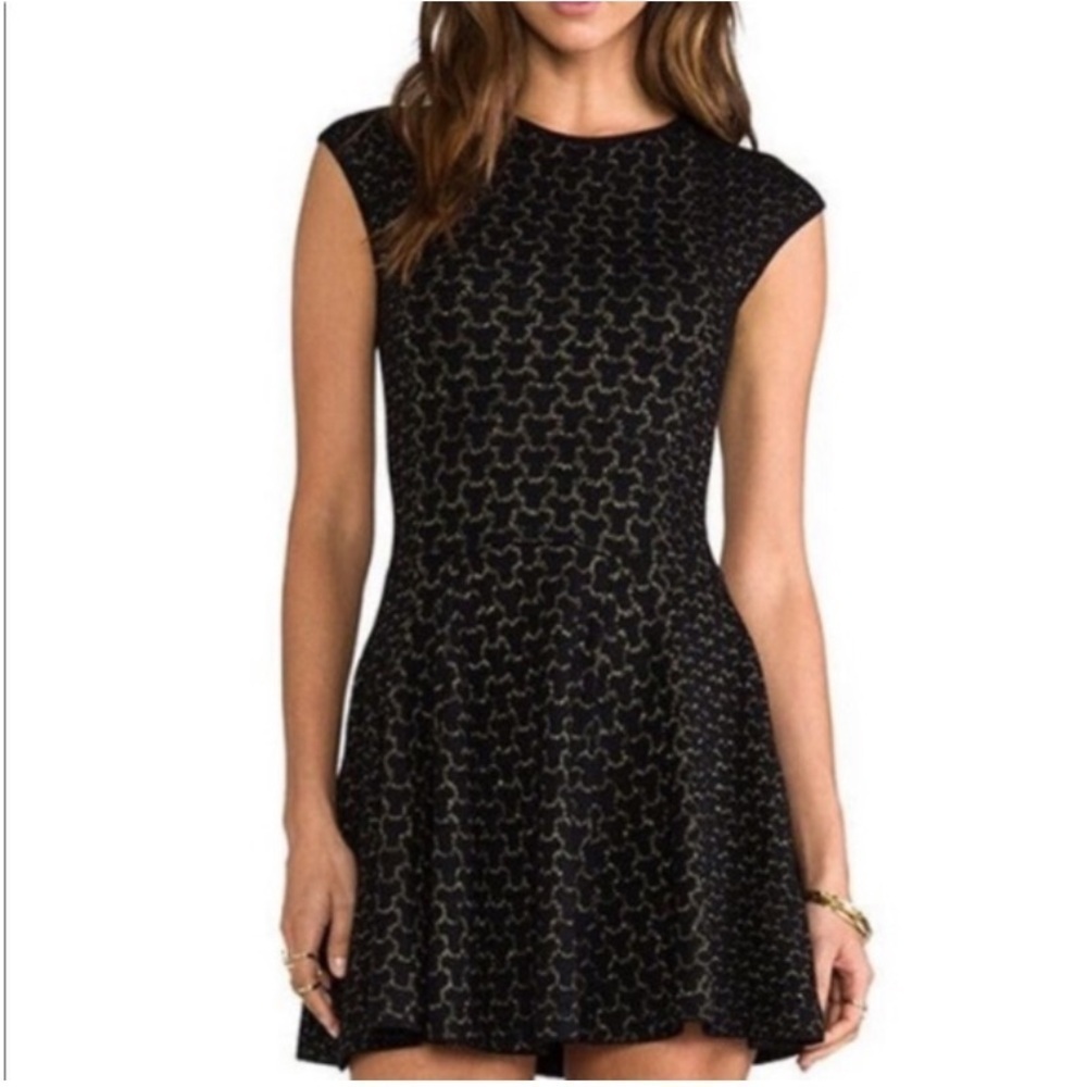 TORN BY RONNY KOBO MALU Mini DRESS Black/gold, Size S MSRP $298 - Picture 2 of 12